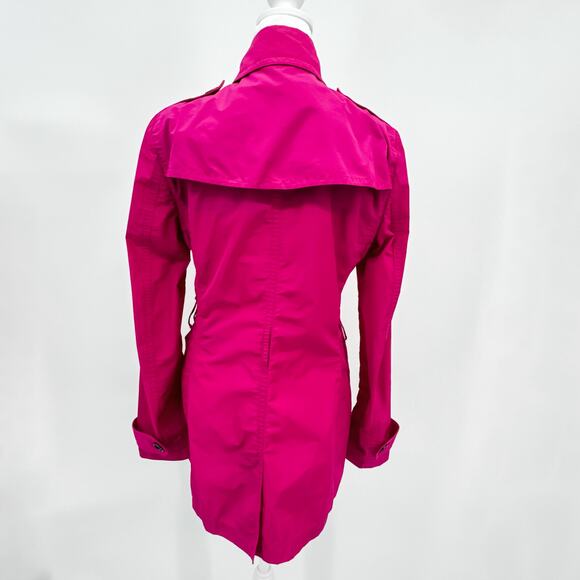 Burberry Trench Chelsea Kensington Short Belt Jacket Coat Sandringham Pink 8/6 - Picture 2 of 14